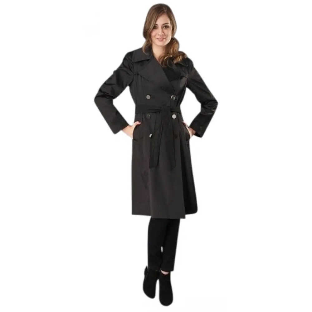 Tahari | Double Breasted Belted Trench Coat